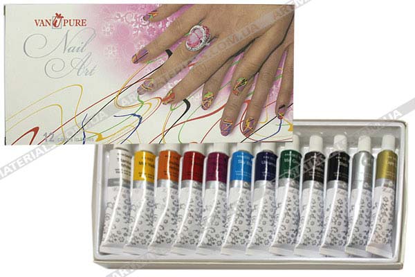 Набор красок для художественной росписи ногтей