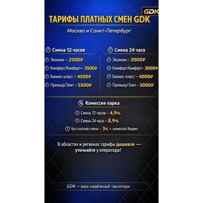 Подключение к Яндекс такси GDK парк Москва работа